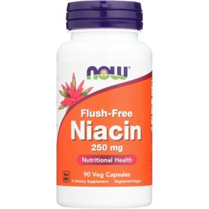 Now Foods Flush-Free Niacin 250 mg 90 Vcaps - 0483