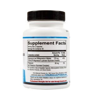 Ortho Molecular Products - Reacted Magnesium & Potassium - 60 Capsules