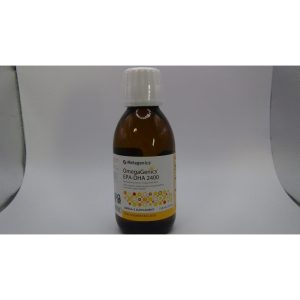 Metagenics OmegaGenics EPA DHA 2400 Liquid Omega 3 Fish Oil Daily Supplement to Help Support Cardiovascular Health and Immune Function - Lemon Flavor, 5 fl oz, 30 Servings