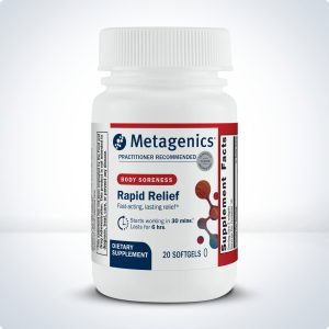 Metagenics Rapid Relief - Herbal Supplement for Occasional Discomfort in The Back, Joints & Muscles* - Includes Turmeric & Boswellia Extract - 20 Softgels