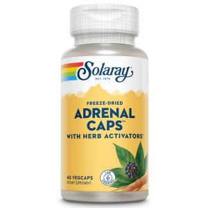 SOLARAY Adrenal Caps Freeze Dried, Veg Cap (Btl-Plastic) 170mg 60ct