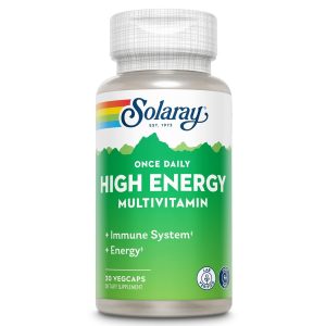 Solaray Once Daily High Energy Multivitamin - Iron Free - 30 VegCaps (30 Servings)