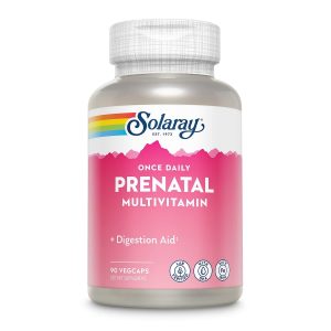 Solaray Once Daily Prenatal Multivitamin with Iron & DHA -90 VegCaps  55827