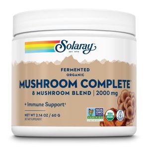 Solaray Organic Fermented Mushroom Complete Organic, Powder (Btl-Plastic) 2000mg | 60g