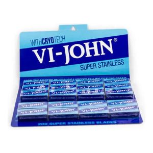 VI-John Super Stainless Double Edge Razor Blades - 20 x 10 Pack